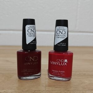 CND Vinylux Long Wear Nail Polish Duo - Deep Red & Bright Red